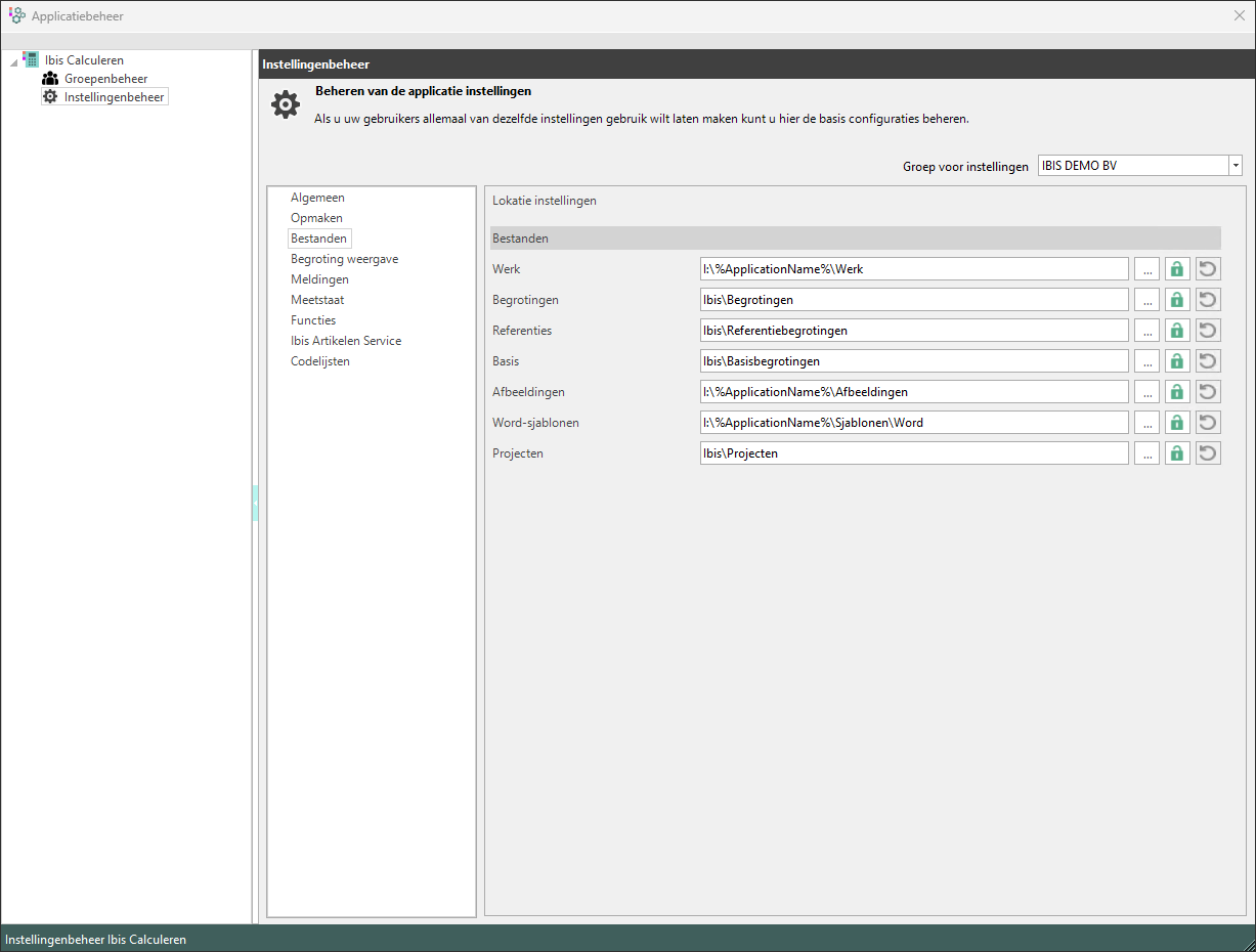 Instellingenbeheer - Bestanden - SQL - AVD