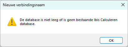Instellingenbeheer - Algemeen - SQL verbindingsnaam toevoegen - melding niet bestaande server of geen connectie